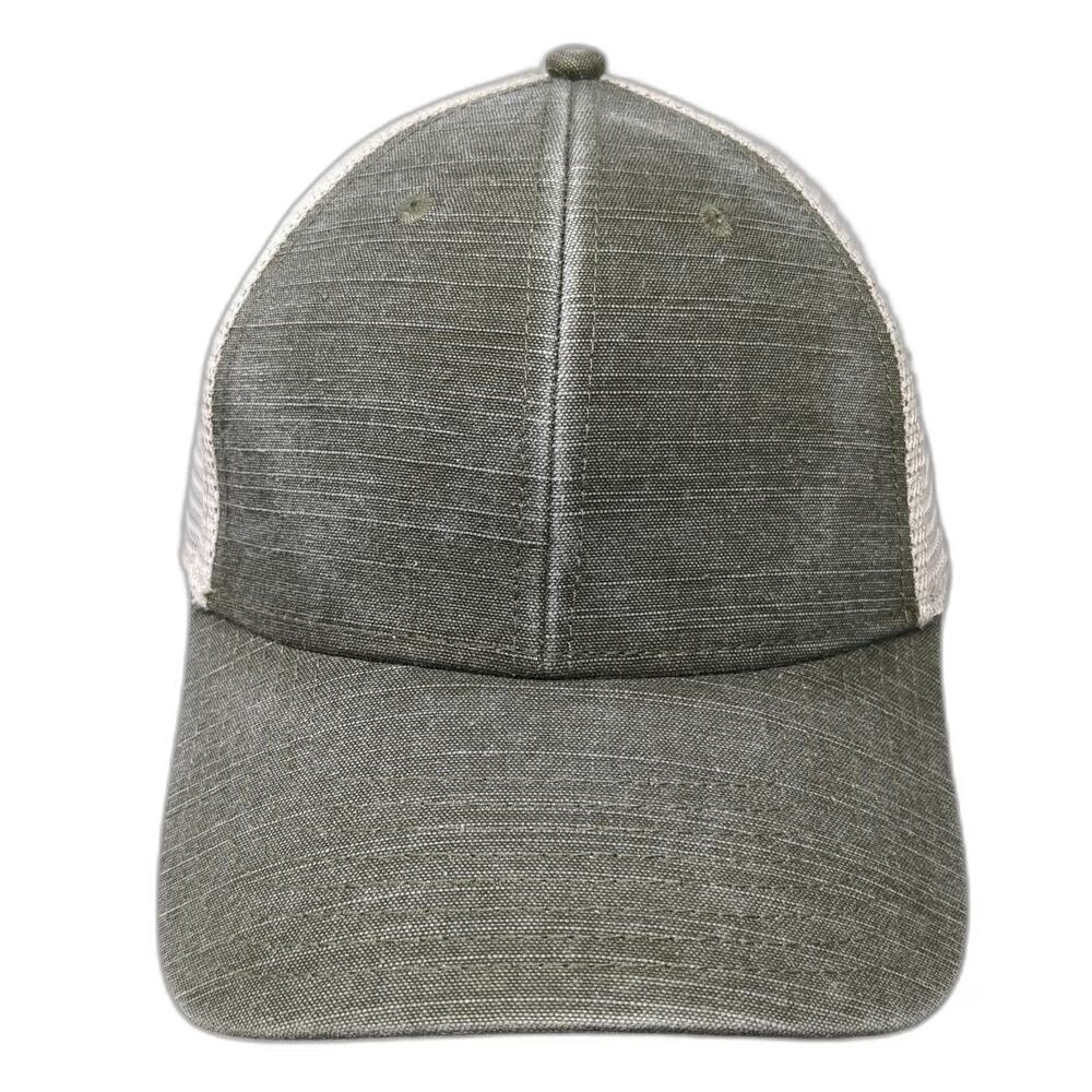 American Needle Trucker Hat Green One Size Mesh Back Snapback Blank Cotton Hat